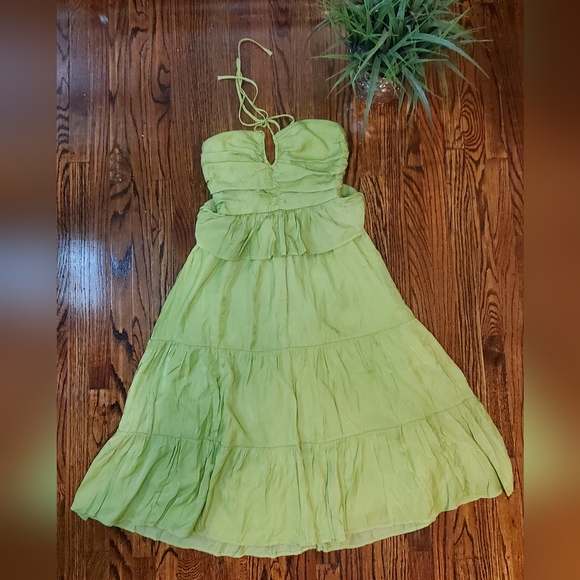 Free People X G.P.D  Tiered Peplum Midi Dress - Picture 7 of 9